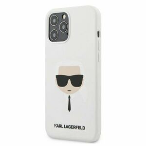 Karl Lagerfeld case for iPhone 12 Mini 5, 4" KLHCP12SSLKHWH white hard case Silicone Karl's Hea vyobraziť