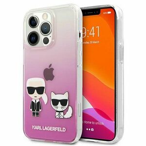 Karl Lagerfeld case for iPhone 13 Pro / 13 6, 1" KLHCP13LCKTRP hard case pink Karl & Choupette vyobraziť