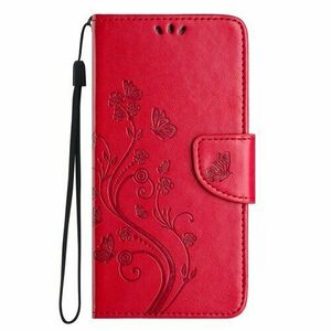 Puzdro Mezzo Book Samsung Galaxy A55 5G, vzor kvetinka - červené vyobraziť