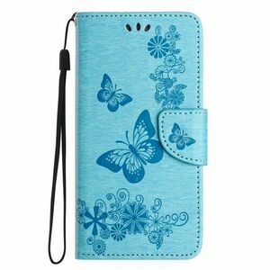 Puzdro Mezzo Book Samsung Galaxy A55 5G, vzor lietajúce motýle - modré vyobraziť