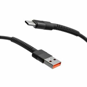mobilNET pletený kábel USB na Type-C 1M 3A, čierny vyobraziť