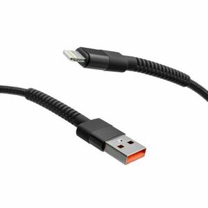 mobilNET pletený kábel USB na Lightning 2M 3A, čierny vyobraziť