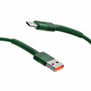 mobilNET pletený kábel USB na Type-C 2M 3A, zelený vyobraziť