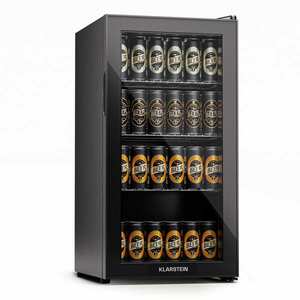 Klarstein Beersafe 74 Slim, chladnička, 74 litrov, 3 police, panoramatické sklenené dvere vyobraziť