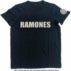 Ramones Tričko Logo & Presidential Seal Unisex Navy Blue M vyobraziť