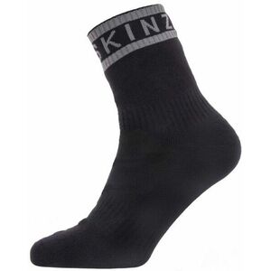 Sealskinz Waterproof Warm Weather Ankle Length Sock With Hydrostop Black/Grey L Cyklo ponožky vyobraziť