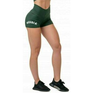 Nebbia Classic Hero High-Waist Shorts Dark Green M Fitness nohavice vyobraziť