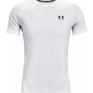 Under Armour Men's HeatGear Armour Fitted Short Sleeve White/Black M Bežecké tričko s krátkym rukávom vyobraziť