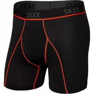 SAXX Kinetic Boxer Brief Black/Vermillion XL Fitness bielizeň vyobraziť