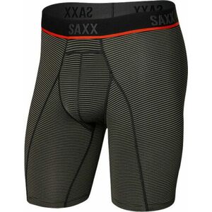 SAXX Kinetic Long Leg Boxer Brief Grey Mini Stripe XL Fitness bielizeň vyobraziť