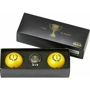 Volvik Champion Box Solice 2 Pack Golf Balls Plus Ball Marker Gold vyobraziť