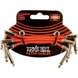 Ernie Ball Flat Ribbon Patch Cable Červená 7, 5 cm Zalomený - Zalomený vyobraziť