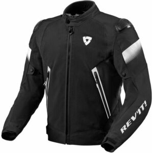 Rev'it! Jacket Control Air H2O Black/White 3XL Textilná bunda vyobraziť
