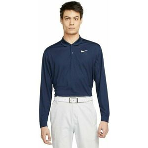 Nike Dri-Fit Victory Solid Mens Long Sleeve Polo College Navy/White 2XL Polo košeľa vyobraziť