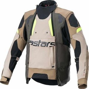 Alpinestars Halo Drystar Jacket Dark Khaki/Sand Yellow Fluo S Textilná bunda vyobraziť