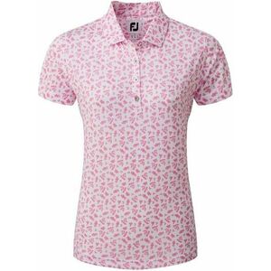 Footjoy Floral Print Lisle Pink/White L Polo košeľa vyobraziť