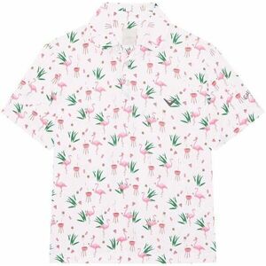 Callaway Boys All Over Flamingo Printed Polo Bright White XL Polo košeľa vyobraziť