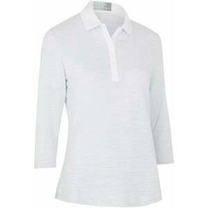 Callaway Space Dye Jersey 3/4 Sleeve Womens Polo Brilliant White M Polo košeľa vyobraziť