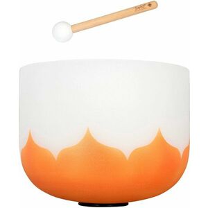 Sela 10" Crystal Singing Bowl Lotus 432 Hz D - Orange (Sacral Chakra) incl. 1 Wood Mallet Spievajúca miska 10" Sacral Chakra vyobraziť