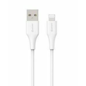 eSTUFF INFINITE Super Soft USB-A to Lightning Cable to Cable MFI 2m, 100% recyklovaný, bílá vyobraziť