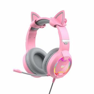 Havit Gamenote H2233d RGB herné slúchadlá s mačacími ušami, ružové (H2233d-pink) vyobraziť