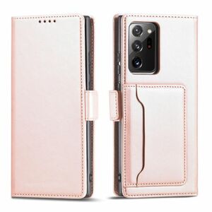 MG Magnet Card knižkové kožené puzdro na Samsung Galaxy S22 Ultra, ružové vyobraziť