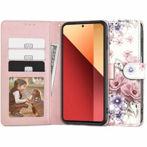 Tech-Protect Wallet knižkové puzdro na Xiaomi Redmi Note 13 Pro 4G, blossom flower vyobraziť