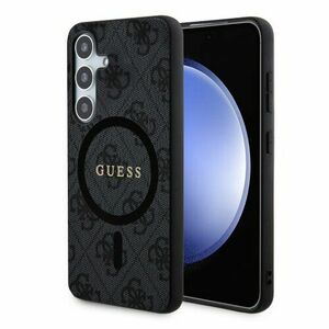 Guess PU Leather 4G Colored Ring MagSafe Zadní Kryt pro Samsung Galaxy S24+ Black vyobraziť