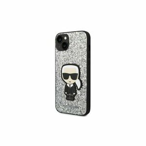 Puzdro Karl Lagerfeld iPhone 14 Pro Max KLHCP14XGFKPG silver HC Glitter Flakes Ikonik vyobraziť