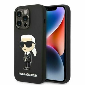 Puzdro Karl Lagerfeld iPhone 14 Pro KLHCP14LSNIKBCK black hardcase Silicone NFT Ikonik vyobraziť