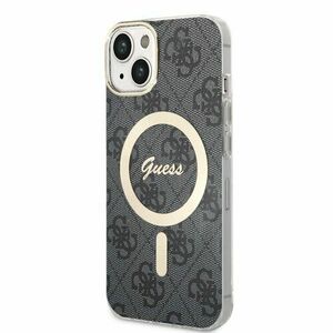 Guess 4G IML MagSafe Kompatibilní Zadní Kryt pro iPhone 14 Black vyobraziť
