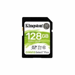 SDXC karta KINGSTON 128GB Canvas Select Plus SD Class 10 UHS-I (r100MB/s, w85MB/s) vyobraziť