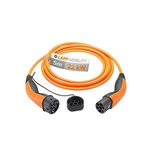 Kábel nabíjací LAPP 61789 typ 2 22kW 32A 3 fázy 5m pre elektromobil vyobraziť