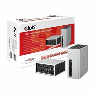 Club3D Mini dokovacia stanica USB 3.2 4K30Hz UHD (HDMI/DVI/4x USB 3.1/Ethernet/Audio) DisplayLink® Certified vyobraziť