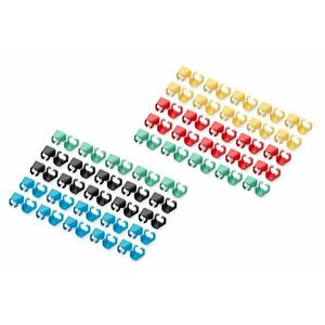 DIGITUS Color spony pre Patch kábel, balíček 100ks, zmiešané (20 ks v každej farbe: červenej, zelenej, modrej, žltej, čiernej) vyobraziť