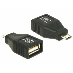 Delock Adapter USB micro-B samec > USB 2.0-A samica OTG, celý v puzdre vyobraziť