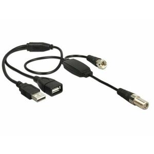 Delock Antenna Cable Jack > F Plug with phantom power 5 V via USB 22 cm vyobraziť