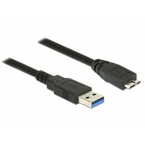 Delock Kábel USB 3.0 Typ-A samec > USB 3.0 Typ Micro-B samec 0, 5 m čierny vyobraziť