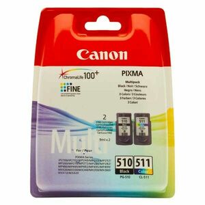 CANON PG-510 - originálna cartridge, čierna + farebná, 2x9ml vyobraziť