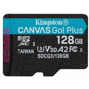 Kingston MicroSDXC karta 128GB Canvas Go! Plus, R: 170/W: 90MB/s, Class 10, UHS-I, U3, V30, A2 vyobraziť
