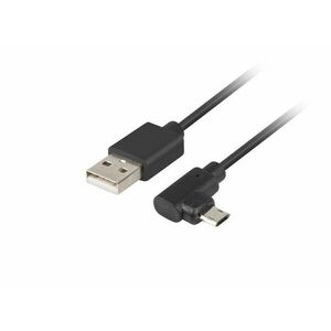 LANBERG micro USB (M) na USB-A (M) 2.0 kábel 1, 8 m, čierny, micro obojstranný samec pravouhlý ľavý/pravý vyobraziť