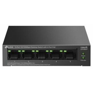 TP-Link LS105LP Switch 1x LAN, 4x LAN s PoE, 41W vyobraziť