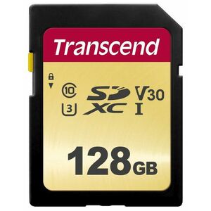 Transcend 128GB SDXC 500S (Class 10) UHS-I U3 V30 MLC pamäťová karta, 95 MB/s R, 60 MB/s W vyobraziť