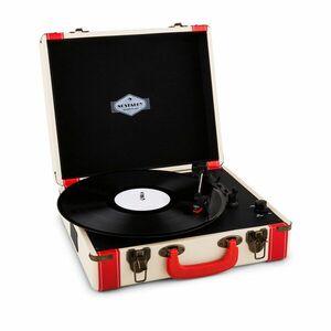 Auna Jerry Lee, retro gramofón, LP, USB, biely vyobraziť