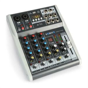 Vonyx VMM-K402 4-kanálový hudobný mixážny pult, bluetooth, USB-Audio-Interface vyobraziť