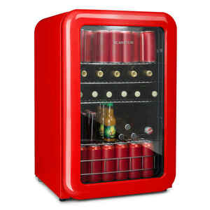 Klarstein PopLife, chladnička na nápoje, 115 l, 0-10°C, retro dizajn, červená vyobraziť