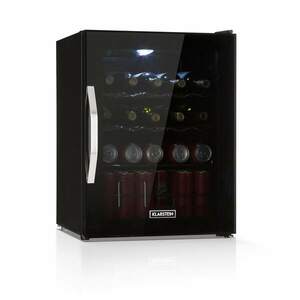 Klarstein Beersafe XL Onyx, chladnička, energet. trieda D, LED, kovové police, sklenené dvere vyobraziť