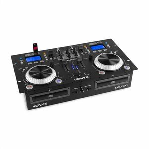 Vonyx CDJ500, DJ Workstation, 2 CD prehrávače, BT, 2 x USB, port, 2-kanálový mixér vyobraziť