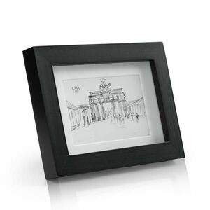 Casa Chic Brighton rám obrazu sklenená tabuľa 10 x 15 cm s paspartou z pravého dreva vyobraziť