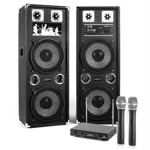 Electronic-Star Karaoke Set "STAR-210A" PA reproduktory, bezdrôtový mikrofón, 1200W vyobraziť